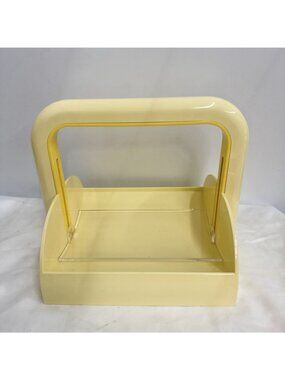 GUZZINI Made In Italy Yellow Napkin Holder 80’s era Retro Used